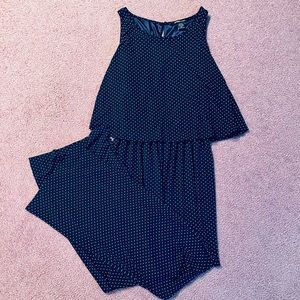 Robert Louis Jumpsuit Navy Blue and White